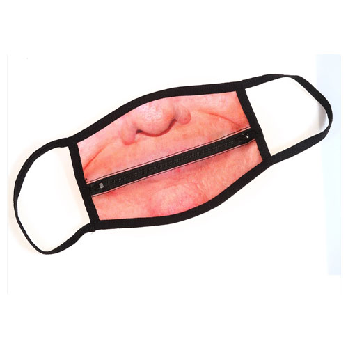Funny Human Face Custom Mouth Cover Face Masks Pwith Zipper